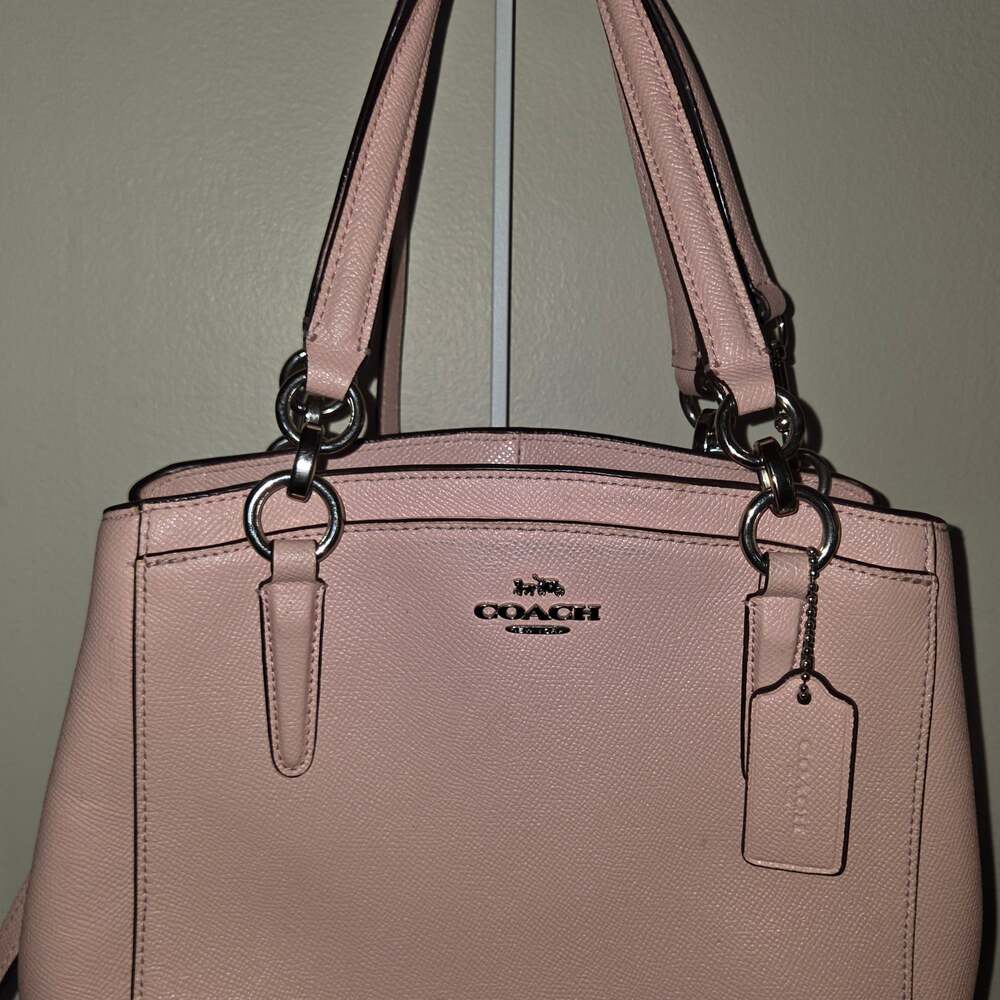 Coach Pink Minetta Tote Bag with Silver Hardware
